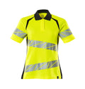 Pikéskjorte dame hi-vis gul/svart, MASCOT ACCELERATE SAFE