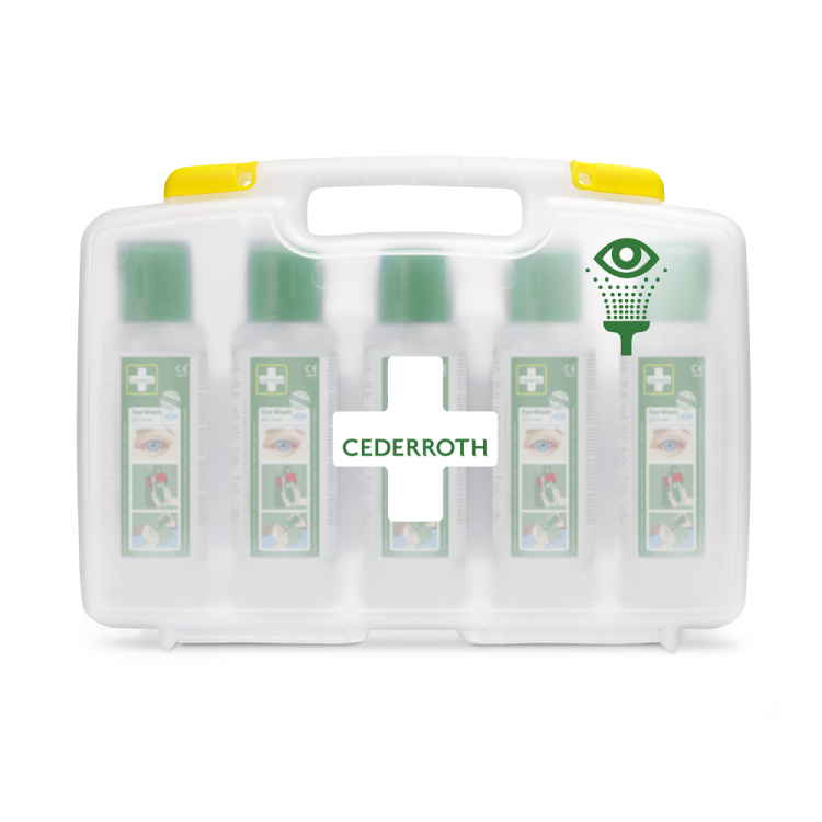Øyedusj i koffert, 5 × 500 ml